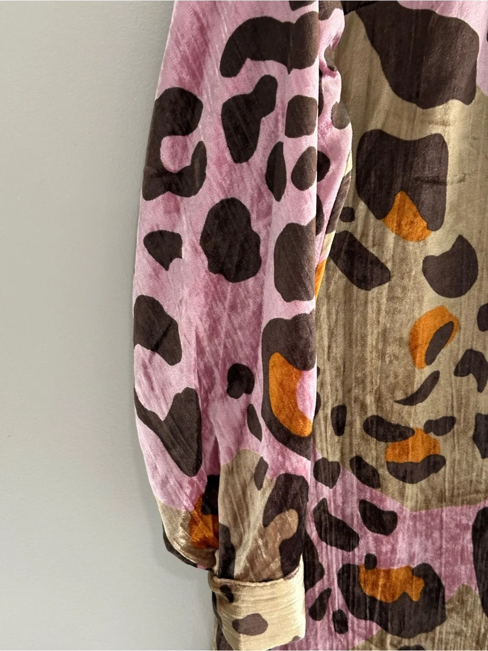 Anthropologie Multicolor Leopard-Print High-Neck Mini Dress - Picture 3 of 12